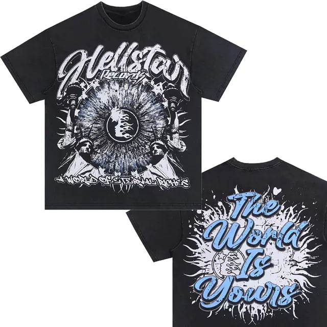 Hellstar Casual Cotton T-Shirt for Men and Women